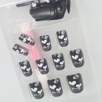 20box / partia 108 Opcjonalna akrylowa sztuka do paznokci Fałszywe fałszywe wskazówki do paznokci z klejem paznokci (24 sztuk / pudełko)