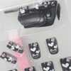 20box / partia 108 Opcjonalna akrylowa sztuka do paznokci Fałszywe fałszywe wskazówki do paznokci z klejem paznokci (24 sztuk / pudełko)
