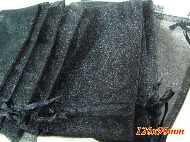 Black Voile Organza Jewellery Bags 120x90mm /HOT Sale/Fashion/Gift