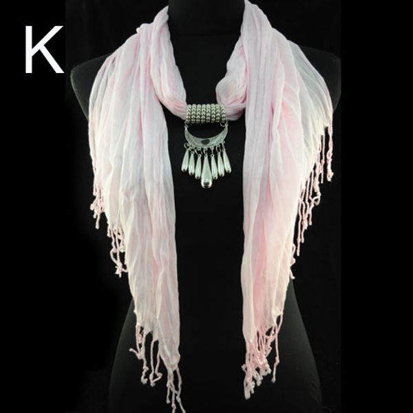 

Мода ювелирные изделия шарф ожерелье с падение кулон прелести светло-розовый цве
