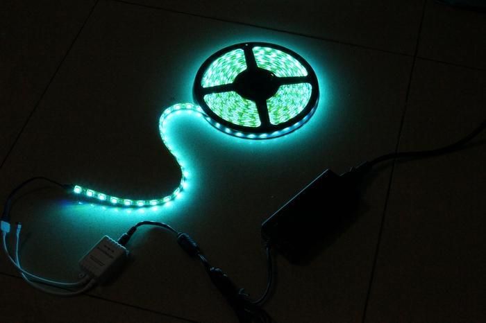 RGB Waterproof LED Strip Light SMD5050 300 led rope light +12V/6A Power Supply +IR Remote Controller