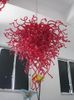 İndirim Led Büyük Kırmızı Lambalar El Sanatları Üflemeli Cam Avize Aydınlatma Kolye Işık 72 inç- Girban Marka
