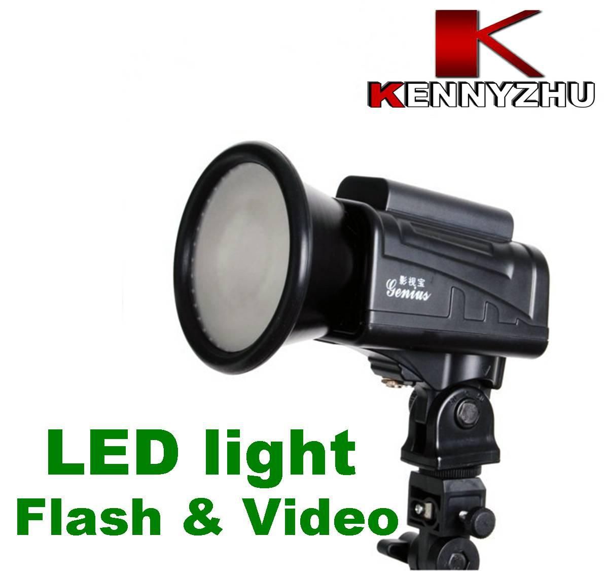 Camera Flash Strobe Video Studio LED Light GN50 250W With Barndoor And