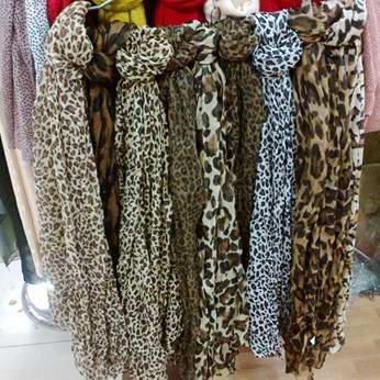 Kvinnors Leopard Print Scarf Scarves Sjal Neck Scarf Fashion Scarf / # 1558