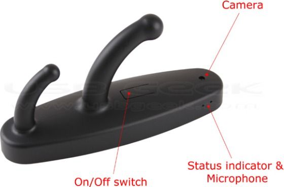 Spy Clothes Hook Camera Clothes Coat Hanger HD Hidden Camera With Motion Detection High Video ...