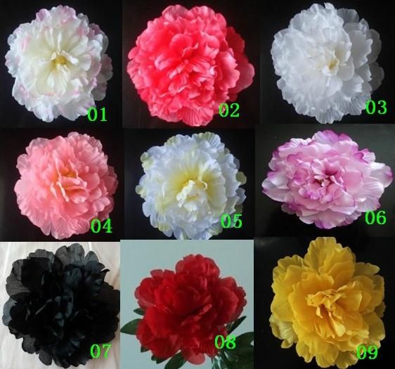 Artificial Silk Simulation Flower Rose Camellia Peony Flowers 9 Colours Wedding Christmas 16cm6311760