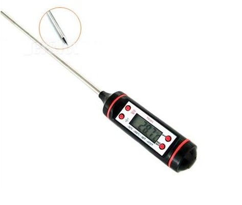 Digital Cooking Food Probe Meat Household Thermometer Kitchen BBQ 4 Buttons 