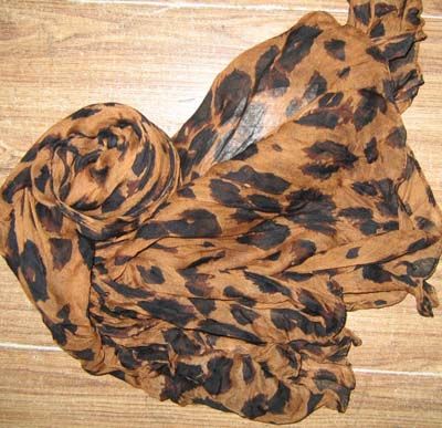 Kvinnors Leopard Print Scarf Scarves Sjal Neck Scarf Fashion Scarf / # 1558