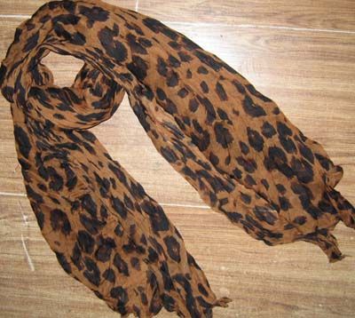 Kvinnors Leopard Print Scarf Scarves Sjal Neck Scarf Fashion Scarf / # 1558