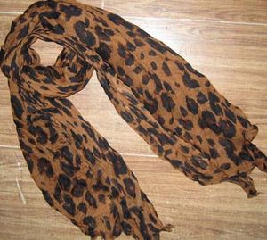 Kvinnors Leopard Skriv ut halsduk halsdukar Sjal halsduk Fashion Scarf 20PCS / Lot # 1574 China_Direct