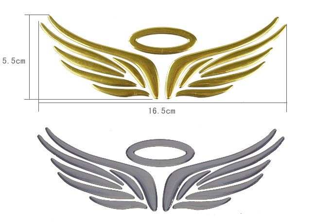 Stickers for Car 3d PVC Wing Funny Car Decals Mix Color Bumper Stickers