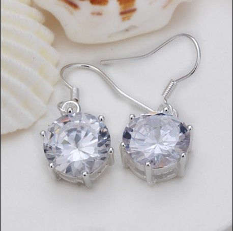 Boucles d'oreilles en diamant pour femmes neuves 925 bijoux de mode en argent 20 Paires / Lot