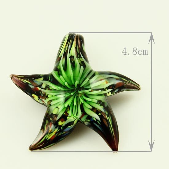 Fashion starfish flower Italian venetian lampwork blown murano glass pendants for necklaces jewelry hand made ladies' jewellery mup2978