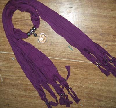 Vanlig fast färg hängsmycke halsduk halsdukar smycken halsband pendantscarf 14pcs / parti # 1588
