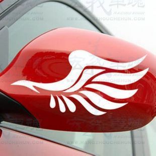 100PR/LOT cheap car decals Bumper stickers Fly wing Decal The rearview mirror sticker