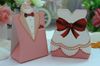 Frete grátis-Atacado-50pcs rosa 2pcs festa de Natal Favor Box Gift Box Candy Caixa Decor-Hot Vender