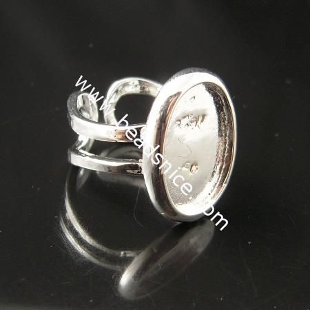 Beadsnice Ring Base Inställning Perfekt för Cabochons Ring Base Blanks Justerbar storlek för kostym smycken ID 7351