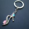 Hot-Sell Key Ring Fashion Sleutelhanger Zinklegering Sleutelhanger met Shoe Charms, 50pcs / lot, Free Express levering (CK0051)