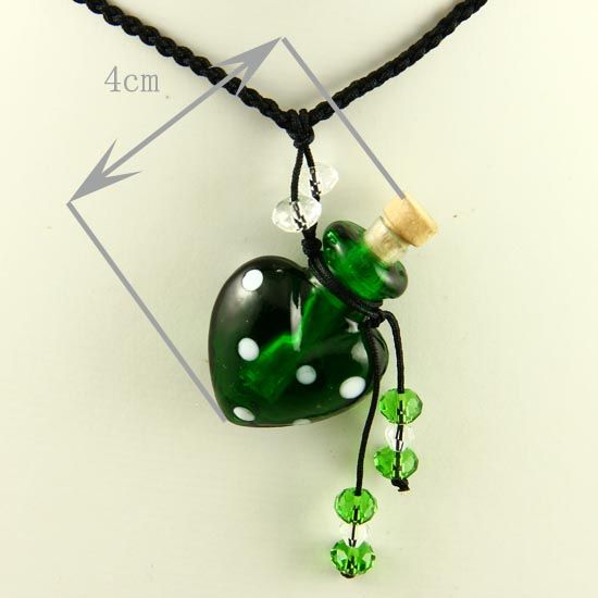 murano lampwork glass pendants aromatherapy pendant necklaces jewelry perfume vial bottle pendants essential oil diffuser necklace Mun011