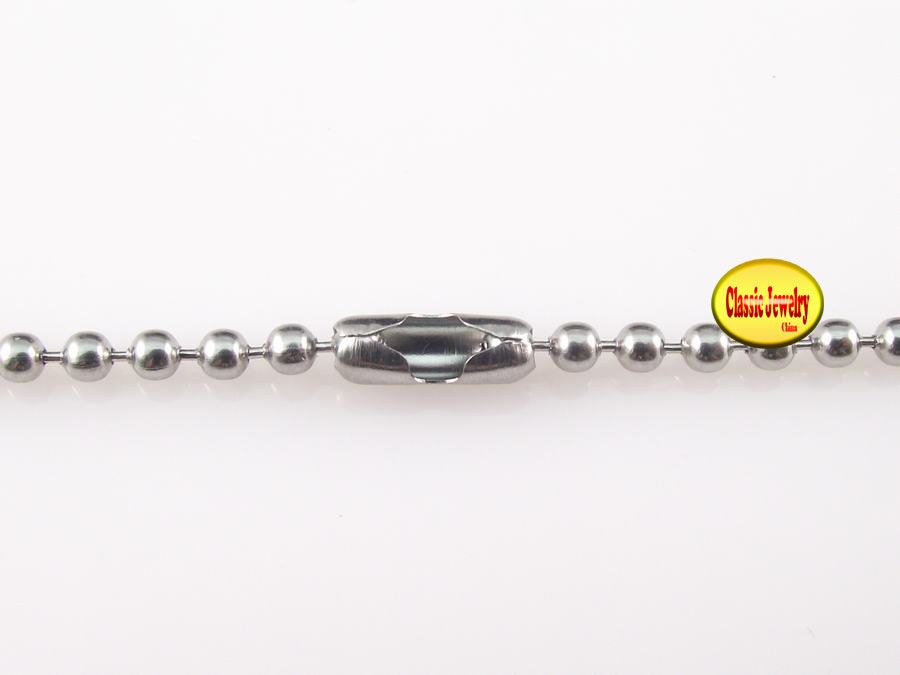 Amante Masculino Da Senhora das Mulheres de Aço Inoxidável Bola Beads Cadeias Colar 3.0mm Jóias Mix
