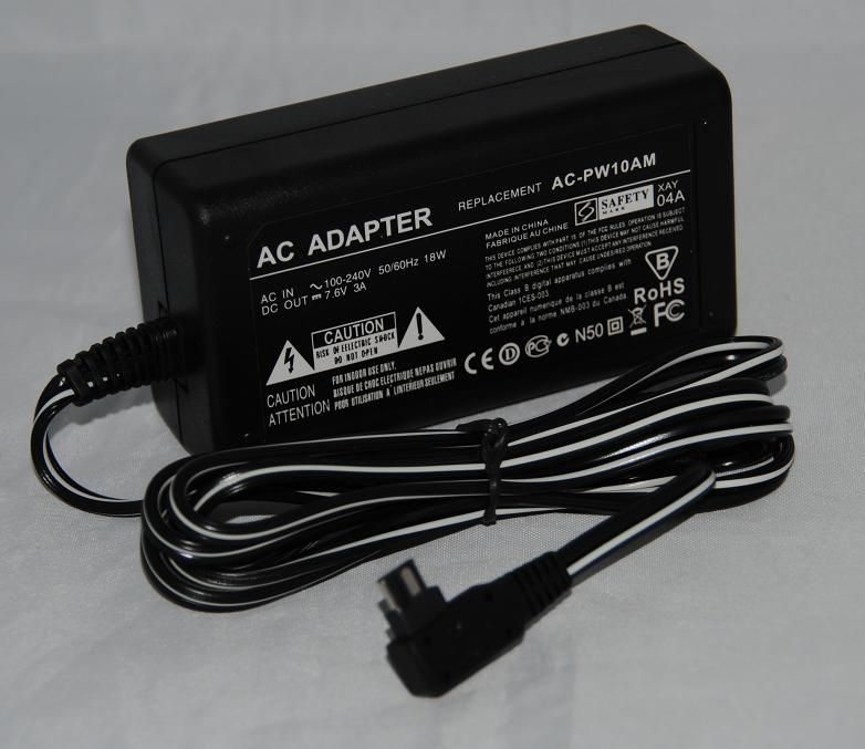 Alimentatore Di Rete AC-PW10AM Per Fotocamere Sony Alpha E Handycam - Compatibile Con A58, A77, A99, A100, A700, NEX-VG10 E Altri