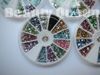 10 Styl kształt Nail Art Rhinestone 1800 sztuk 12 Kolor Glitter Koraliki Akrylowe Porady Akrylowe w kole