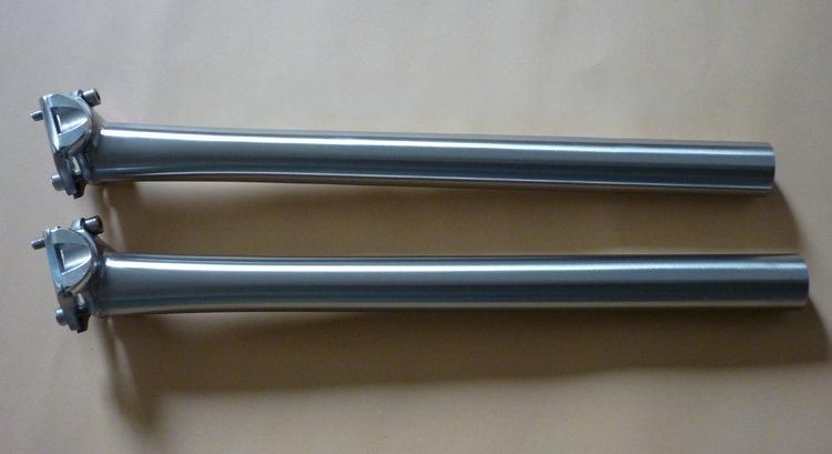 Titanium 3al / 2,5V Cykelstolpe Bike Seat Post CNC-bearbetad 27,2 mm * Anpassad längd Glansig / matt yta höghållfast ljusvikt