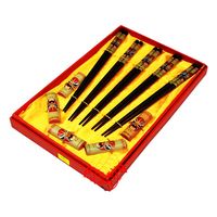 Wholesale Hardcover Chinese style Chopsticks Sets Gifts Wooden Printed beijing Opera