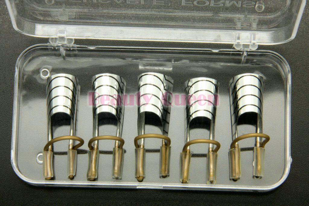 Högkvalitativ 5st återanvändbara nagelkonstformar som packar i låda för UV Gel Acrylic French 3164439