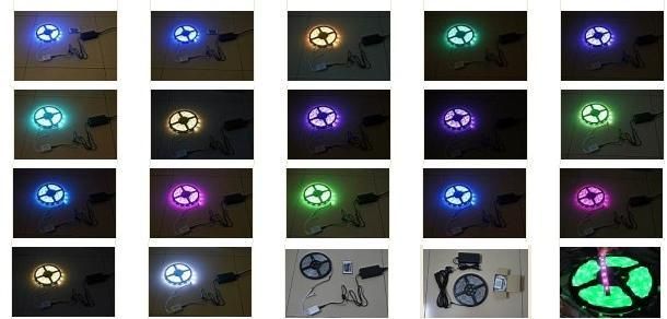 10 m 5050 SMD RGB LED Strip Licht 150LEDS Waterdichte LED Light + IR-afstandsbediening + Power Adapter 12V / 5A Party Garden