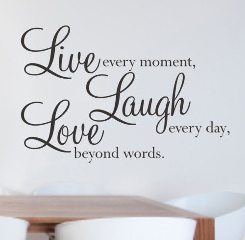 Live Laugh Love Wall Quote Decal Decor Sticker Lettering Saying Vinyl