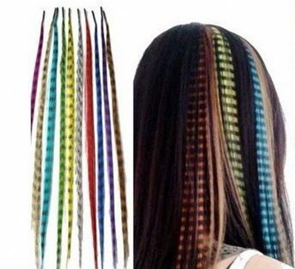 Party Use Colorful Real Natural Feathers Hair Extension Feather