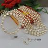 collier de perles 5rows 5-6mm crystalwhite Véritable collier de perles d'eau douce BCE livraison gratuite A2181