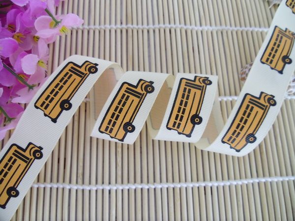 2020 78 school bus grosgrain ribbon print ribbon ribbon bow from