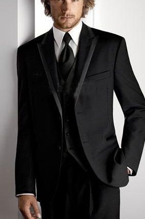 Haut de la qualité Mariage Tuxedos Deux boutons Pic-revers Poilutique Tuxedos / Mariage Homme Costume Homme Cuidoir veste + pantalon + cravate + gilet 31