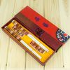 Lucky Ceramic Craft Chopstick Chinese Printing Gift Chopsticks med förpackning Box 2Pair / Lot Free