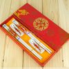 Ceramika Craft Chopsticks Chinese Style Printing Pickstick z pudełkiem pakującym 2 pakiet / partia za darmo
