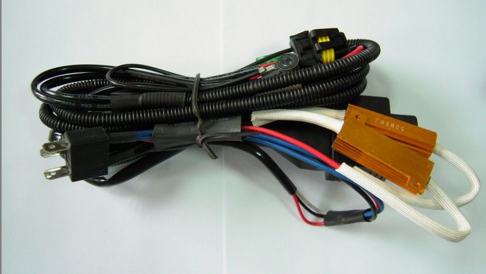 100cm HID Xenon Extension Cable Wiring Cable Power To Ballasts High Voltage H1 H7 H8 9005/6 From