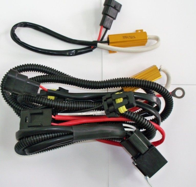 NEW HID XENON WIRE RELAYS HARNESS WITH CAN BUS RESISTOR ACROSS
