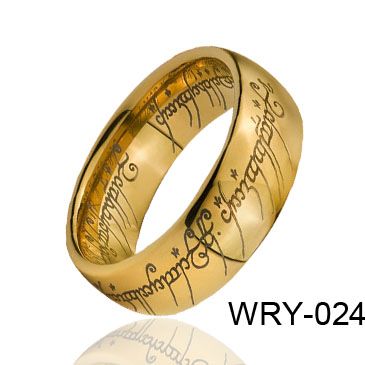 18K vergoldeter Wolframring Dome Magic Tungsten Ring WRY-024 Heiße Verkäufe