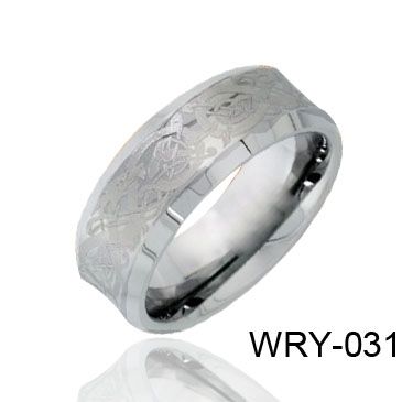 Finger Ring Laser Celtic Tungsten Ring Mäns Ring Wry-031 Hot Sales