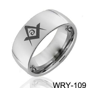 Masonic Tungsten Ring High PolerterTungsten Pierścienie Weddding Pierścień, pierścienie zaręczynowe