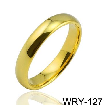 18 K banhado a ouro anéis de Carboneto de 5mm anéis de Tungstênio moda jóias bandas de casamento para menEternity Anéis