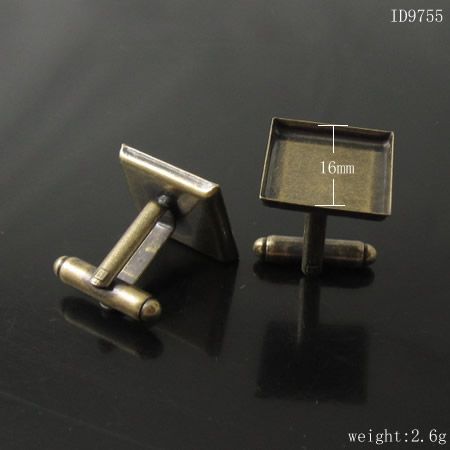 Gemelos de latón de la joyería, diámetro de la base: 16 mm, grosor: 0.3 mm, libre de níquel, ID9755