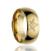 18K Vergulde Tungsten Ring Masonic Dome Tungsten Ring Wry-028 Hot Sales