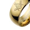 18K Gold Plated Tungsten Ring Masonic Dome Tungsten Ring WRY-028 Hot Sales