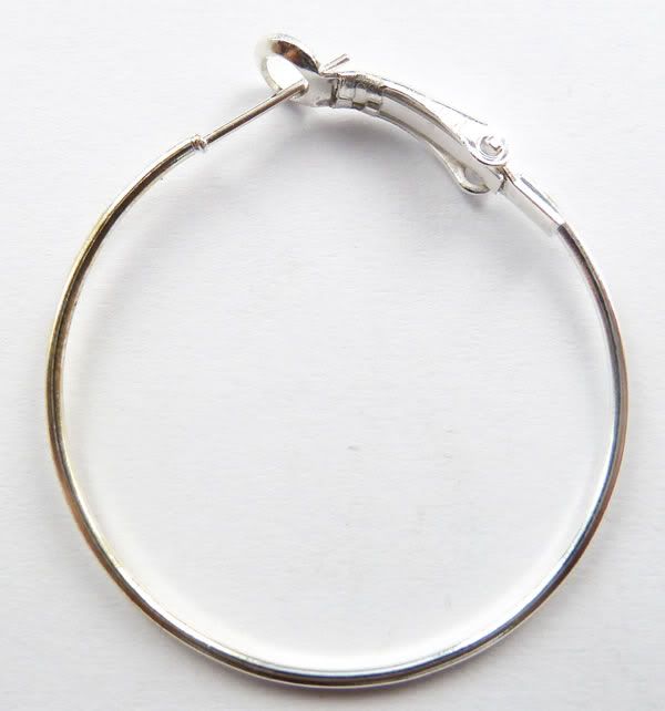 silver clasp hoop earrings
