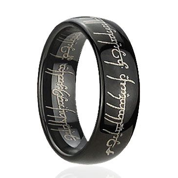 Wedding Bands For Men Dome Black Magic Tungsten Rings Engagement Rings ...