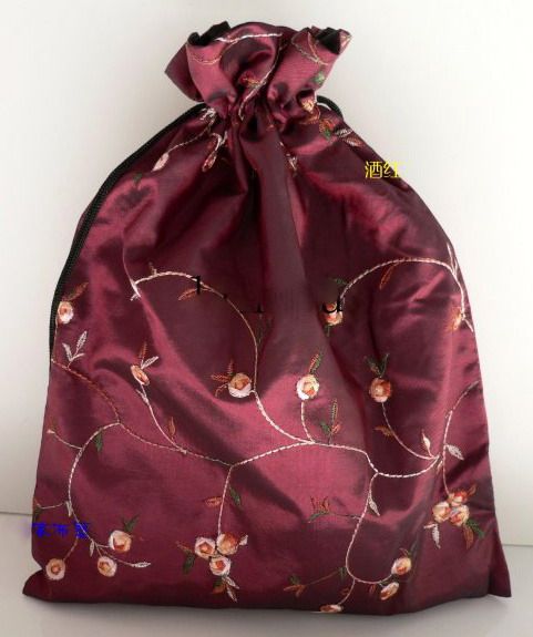 Wholesale cheap CHINESE HANDMADE EMBROIDERD SILK Shoe Parts SHOE BAGS