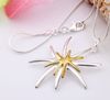 50pcs Hot Gold and silver double color Double starfish pendant Necklace Factory direct selling price Christmas Gift For men women